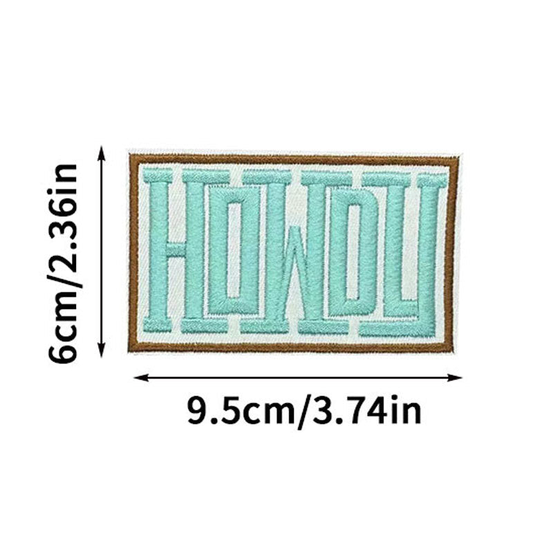 Wholesale 2pcs/pack Seam Free Self-adhesive Rectangular Seam Free Washable Denim Embroidery Accessory Cloth Sticker FS